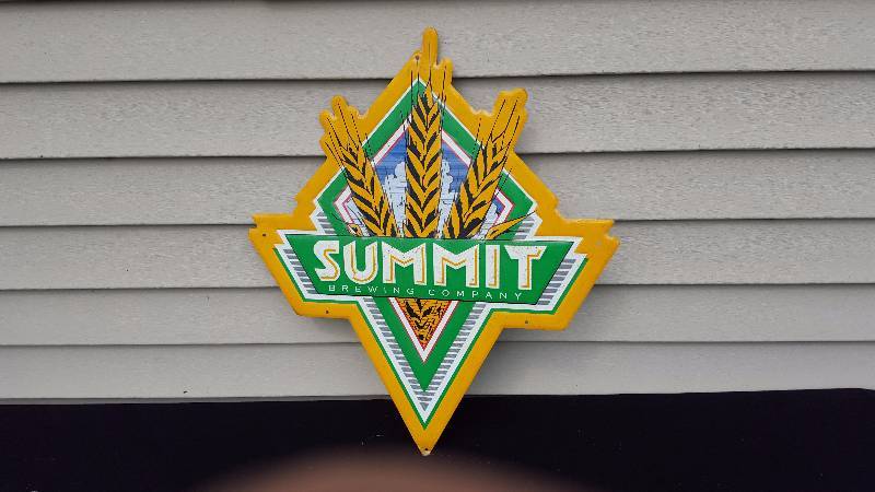 lot 34 image: Summit Brewing Company Metal Advertising Sign