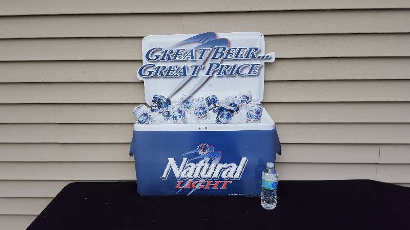 lot 36 image: Natural Light Anheuser-Busch Metal Advertising Sign