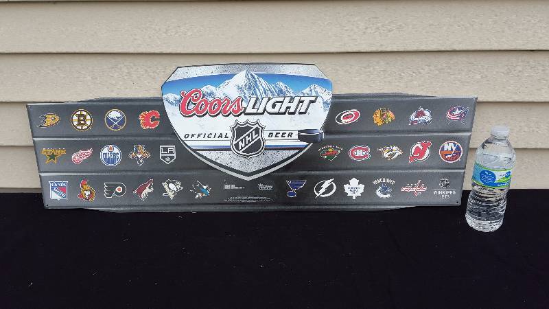 lot 43 image: Coors Light NHL Metal Advertising Sign