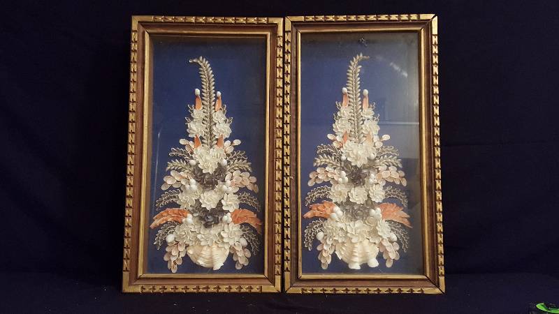 lot 125 image: Pair Of Shell Art