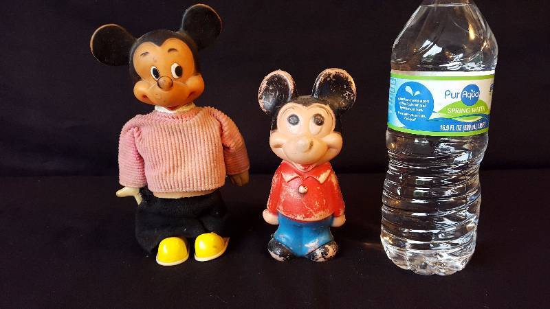 lot 143 image: Wind-up Mickey Mouse & Plastic Mickey Mouse