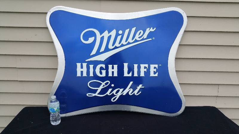 lot 49 image: Miller Light Metal Advertising Sign