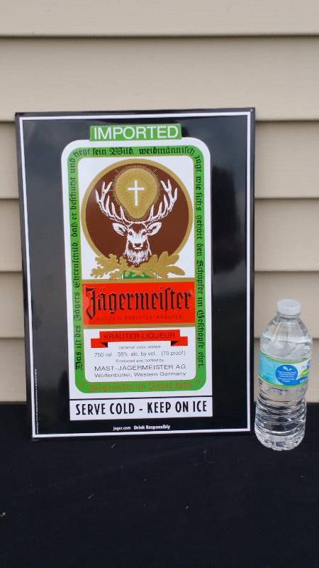 lot 52 image: Jagermeister Metal Advertising Sign
