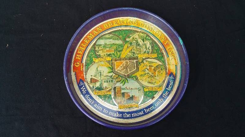 lot 60 image: Vintage G. Heileman Brewing Company Metal Serving Tray
