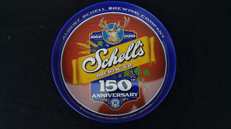 lot 61 image: Schells 150th Anniversary Metal Serving Tray