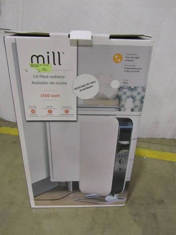 lot 17 image: MILL 1,500-Watt Electronic Oil-Filled Radiant Portable Heater