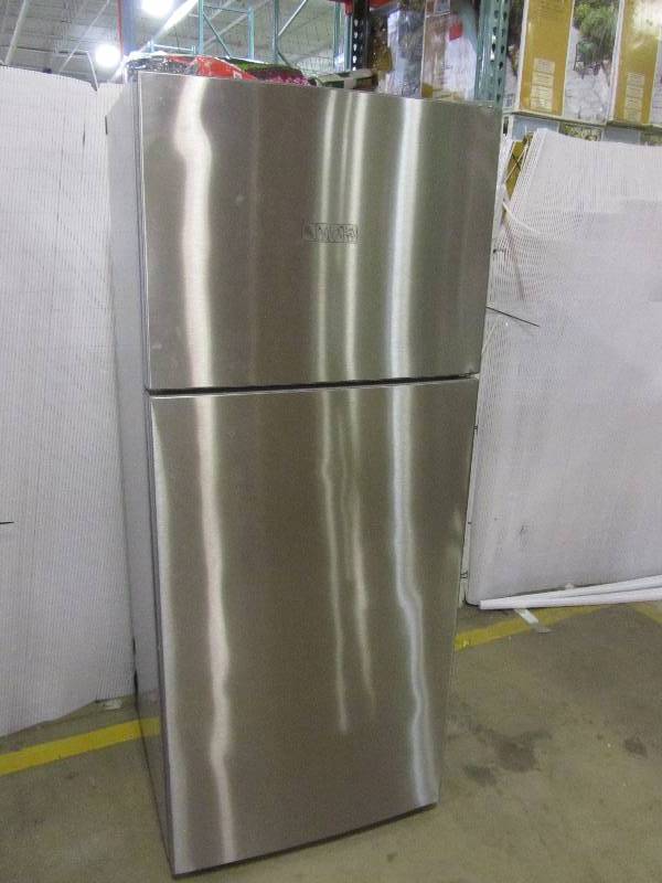 lot 25 image: Summit Appliance 27 in. 12.6 cu. ft. Top Freezer Refrigerator in Stainless Steel, Counter Depth
