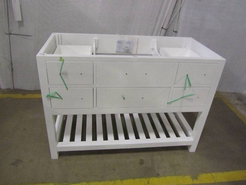lot 44 image: Virtu USA Caroline Estate 47.24 in. W x 21.65 in. D x 34.06 in. H Vanity ( review photos)