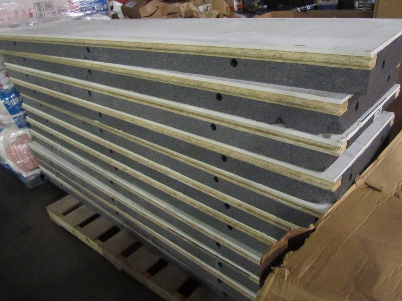 lot 48 image: Pallet of sheet rock Brand Unknown. (review photos)