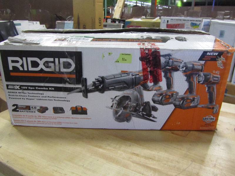 lot 53 image: RIDGID GEN5X 18-Volt Lithium-Ion Cordless Combo Kit