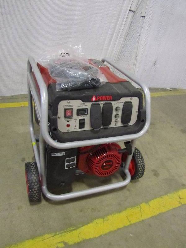 lot 57 image: A-iPower 4500-Watt Gasoline Powered Portable Generator