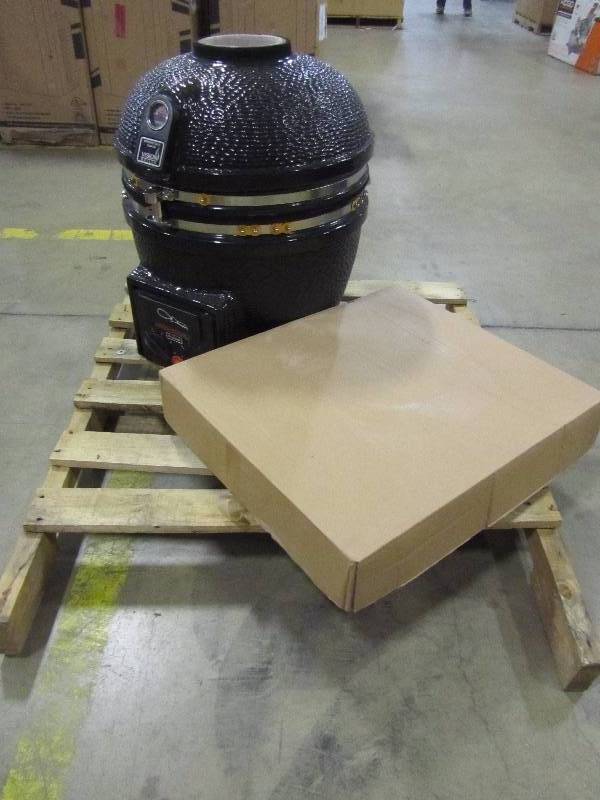lot 59 image: Vision Grills Kamado Pro Ceramic Charcoal Grill with Grill Cover ( review in person )