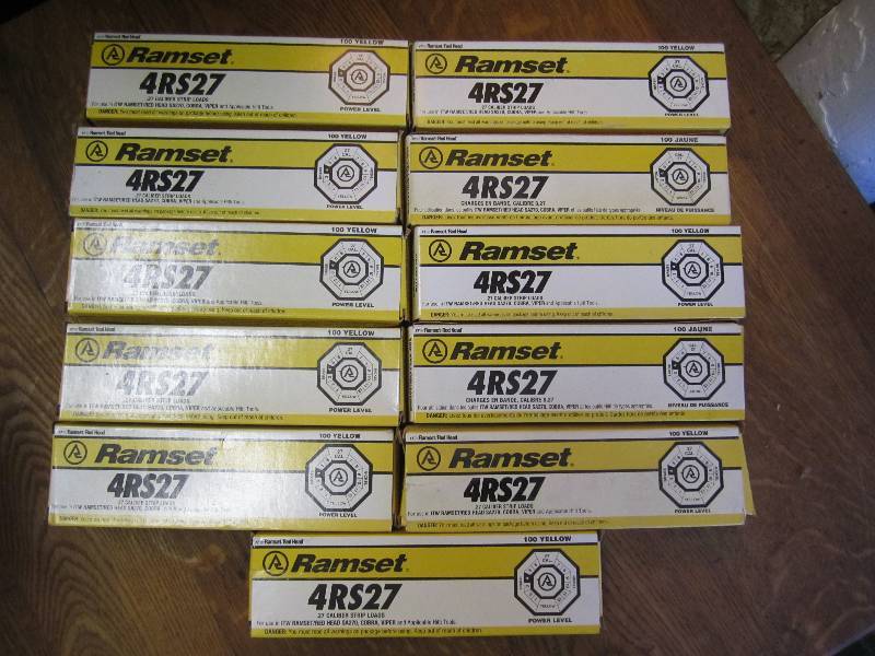 lot 17 image: Lot of 11 Boxes of 100 Ramset Yello...