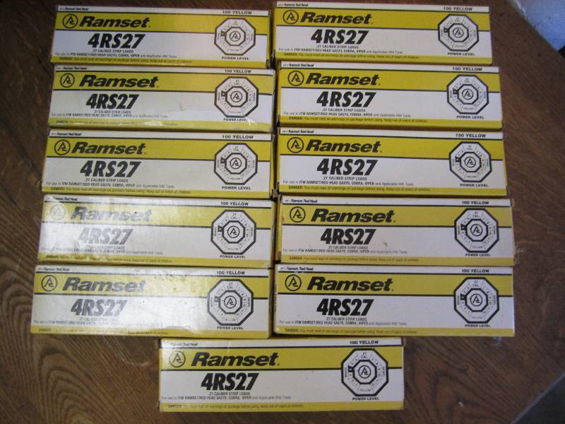 lot 19 image: Lot of 11 Boxes of 100 Ramset Yello...