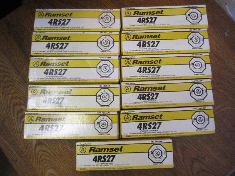 lot 20 image: Lot of 11 Boxes of 100 Ramset Yello...