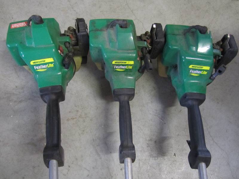 lot 64 image: Lot of 3 Featherlite Weed Eaters Um...