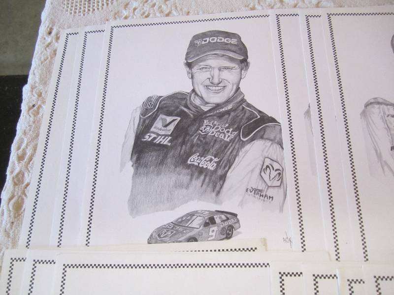 lot 80 image: Lot of Nascar Driver Prints 11 x 14...