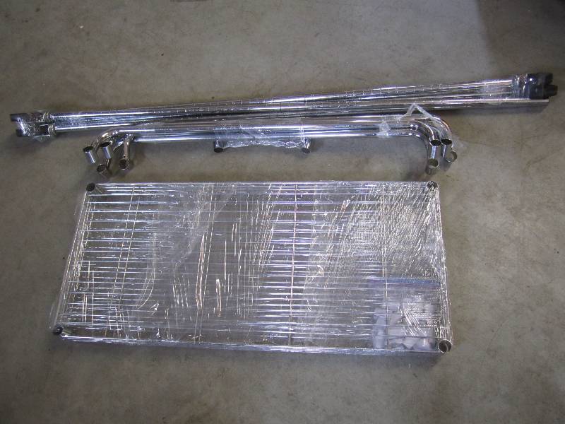 lot 105 image: Rolling Closet Cart 5.5 ft high 18...