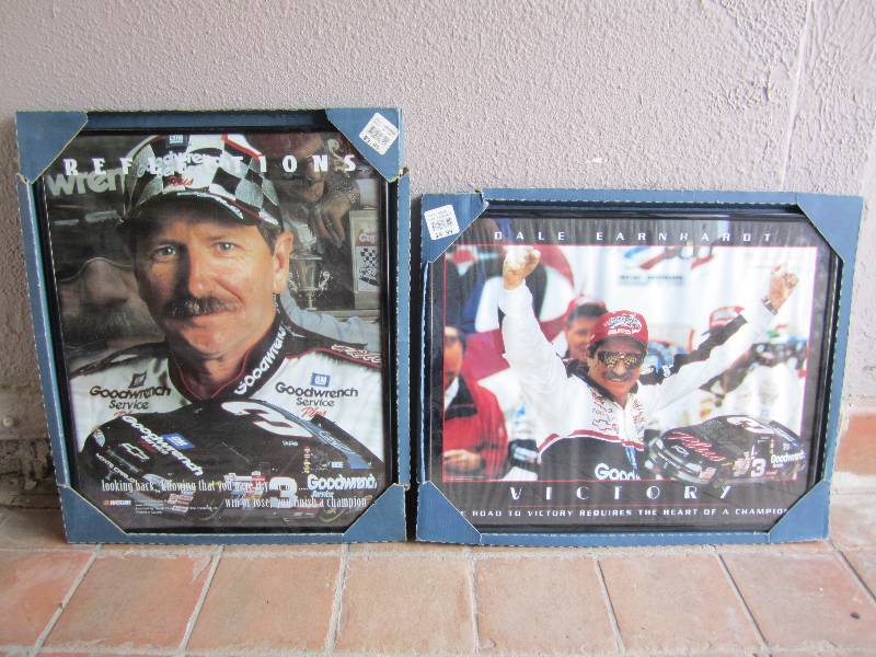 lot 192 image: Lot of 2 Dale Earnhardt Framed Post...