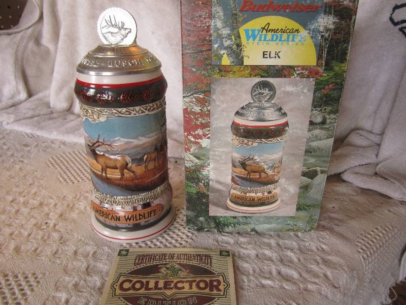lot 215 image: Elk Stein American Wildlife Stein S...