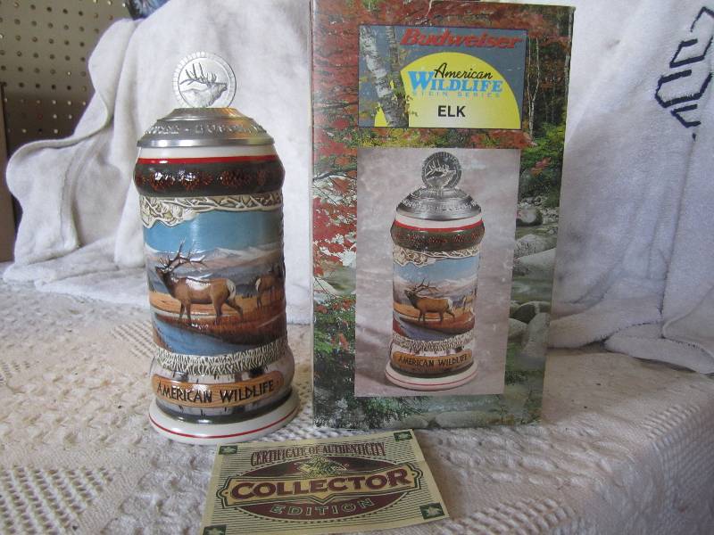 lot 216 image: Elk Stein American Wildlife Stein S...