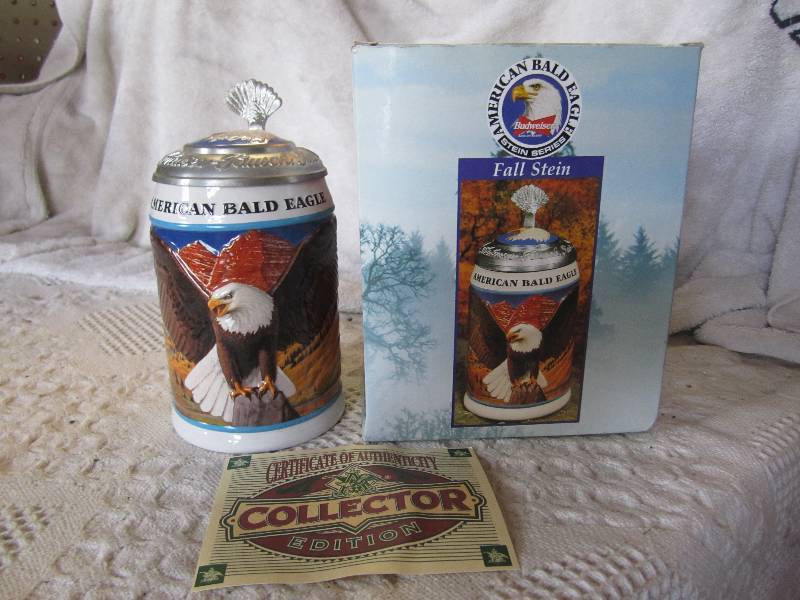 lot 217 image: American Bald Eagle Stein Series Fa...