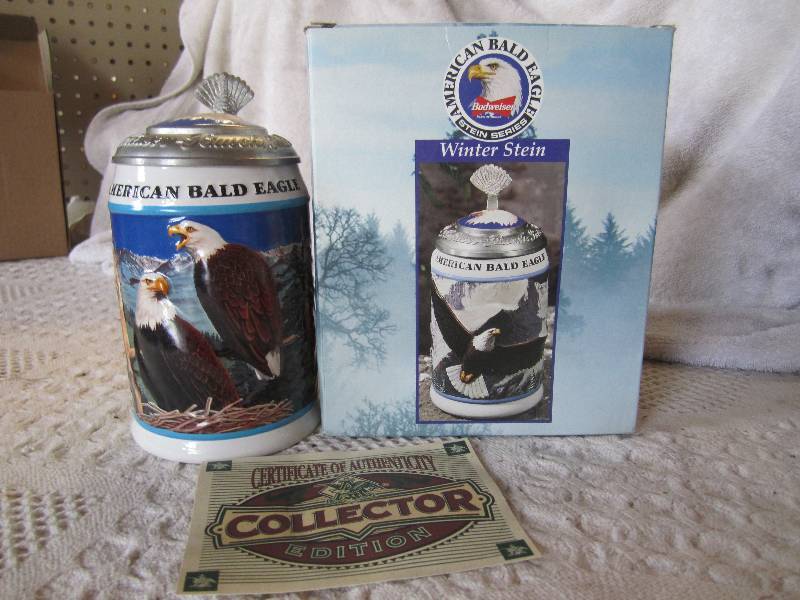 lot 220 image: American Bald Eagle Stein Series Wi...