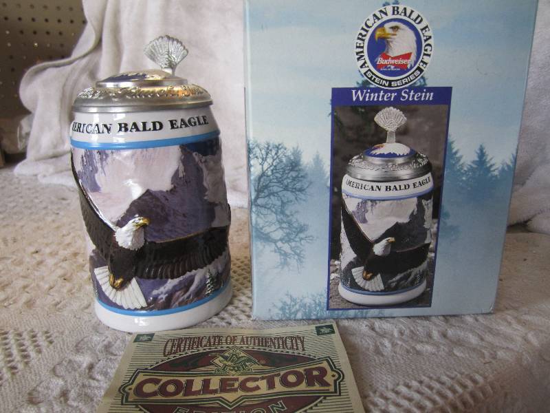 lot 221 image: American Bald Eagle Stein Series Wi...