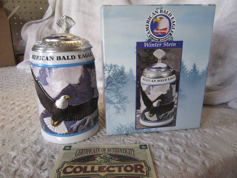 lot 222 image: American Bald Eagle Stein Series Wi...