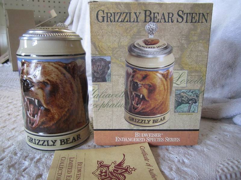 lot 231 image: Grizzly Bear Stein Endangered Speci...