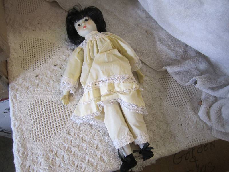 lot 251 image: Porcelain Doll No Stand About 18 t...