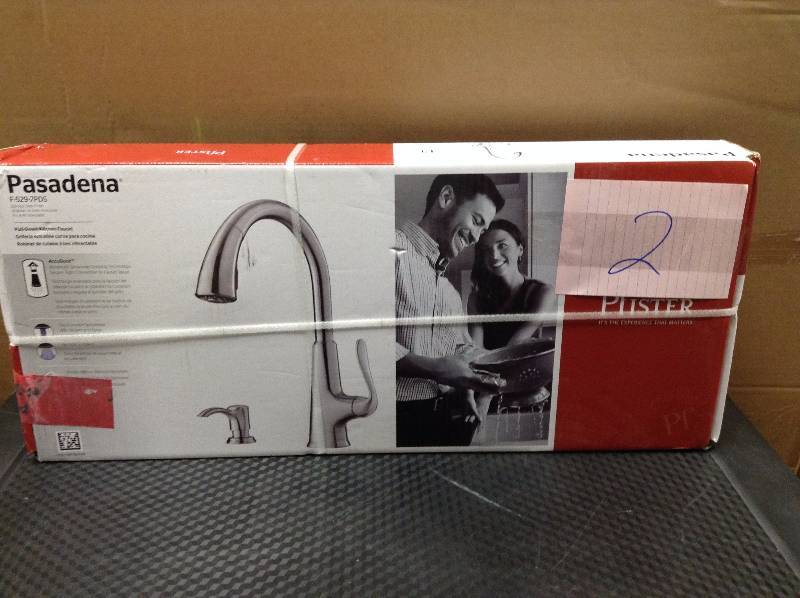 lot 2 image: Pfister Pasadena Single-Handle Pull-Down Sprayer Kitchen New