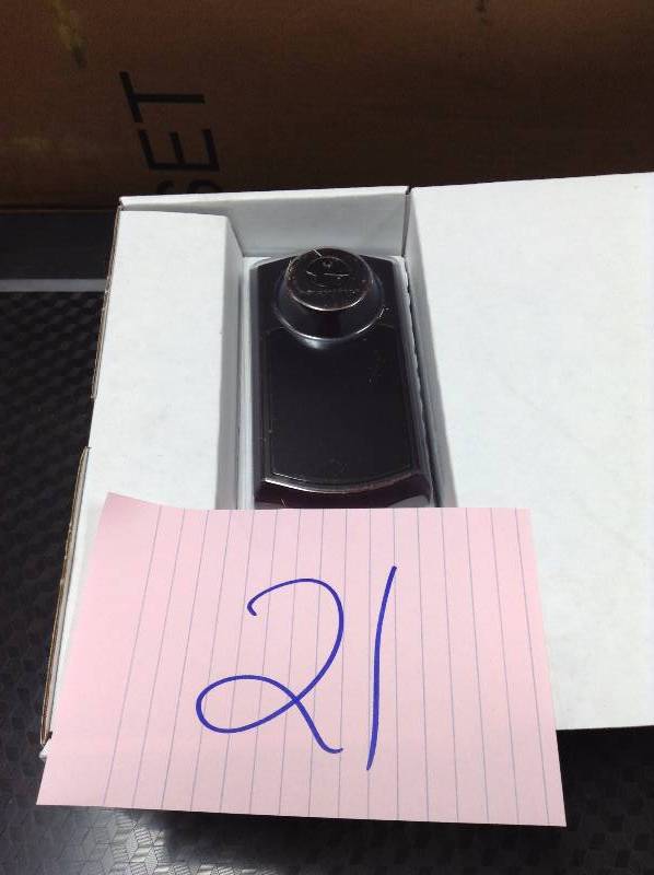 lot 21 image: Kwikset Premis Touchscreen Smart Lock Single Cylinder Venetian Bronze Electronic Deadbolt Featuring SmartKey open box nevetr used