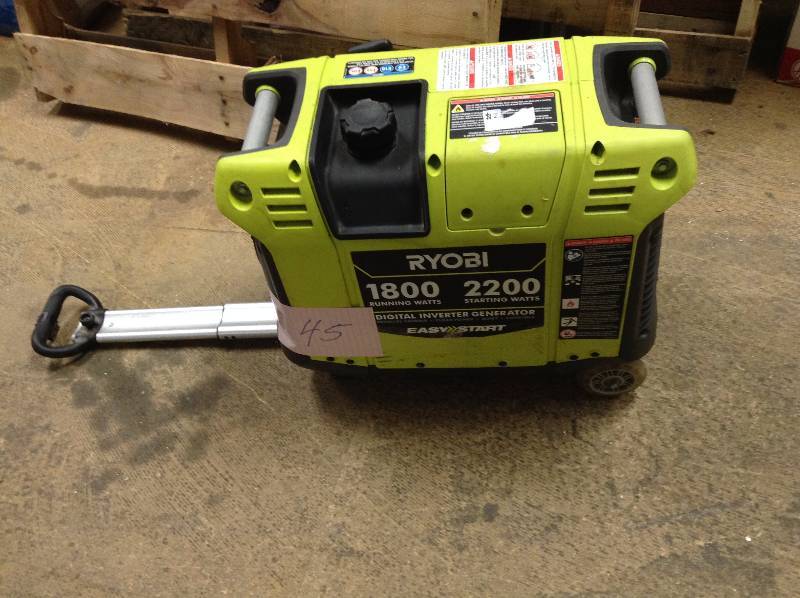 lot 45 image: Ryobi 2200 Starting Watts Digital Inverter Generator used in good condition