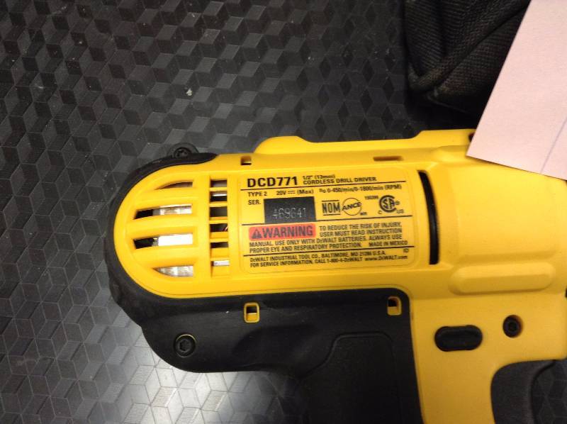 lot 54 image: Dewalt Drill Driver and Impact Drill 20V includes one battery and one charger in like new condition