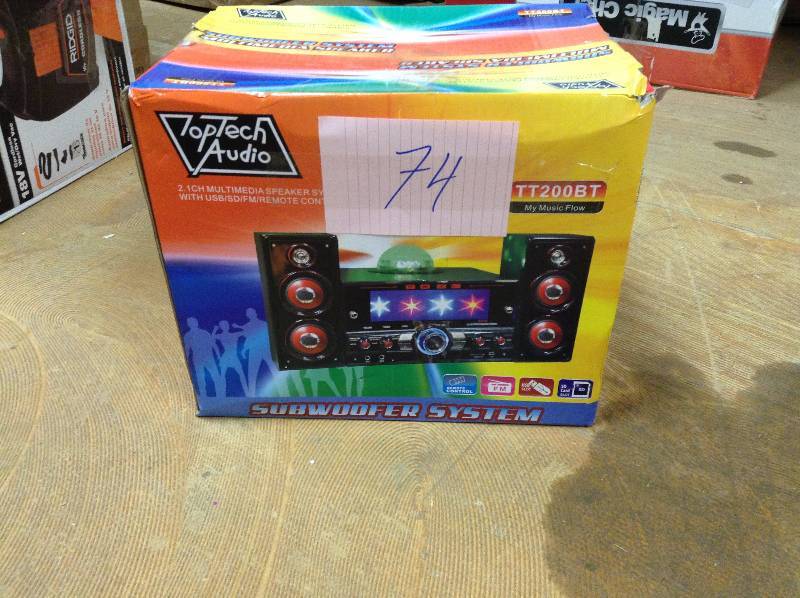 lot 74 image: TopTech Audio TT200BT Subwoofer System