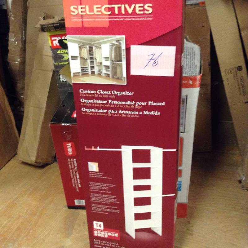 lot 76 image: Selectives Custom Closet Organizer