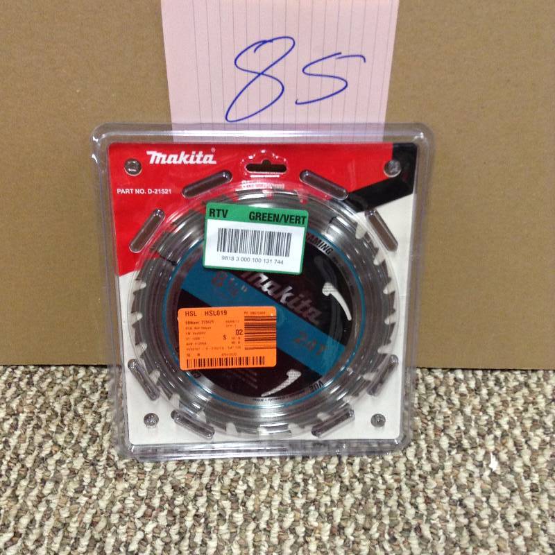 lot 85 image: Makita 8 14 in 24 teeth Framing Carbide Tipped Circular Saw Blade
