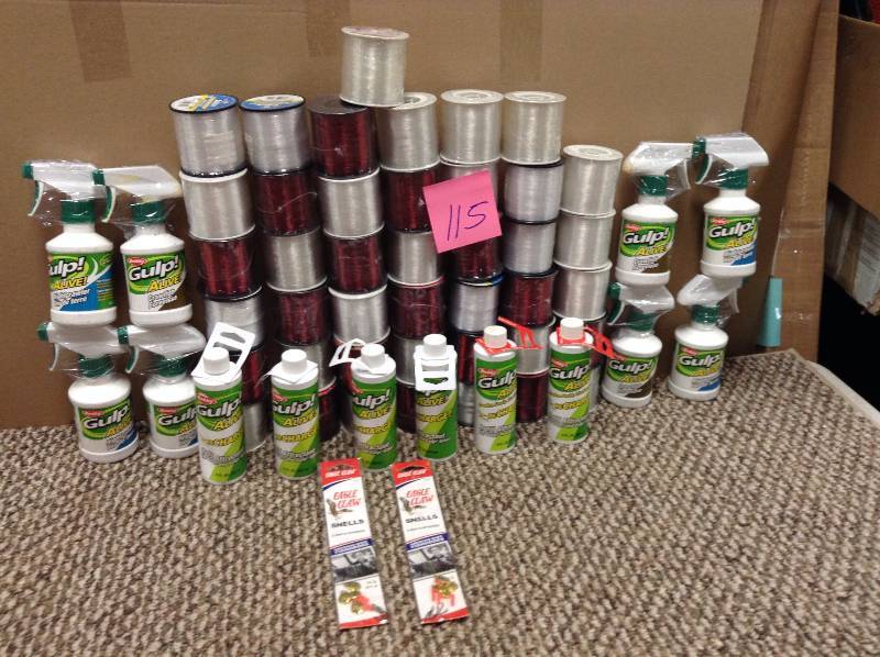 lot 115 image: Large lot of assorted finishing line gulp alive and more