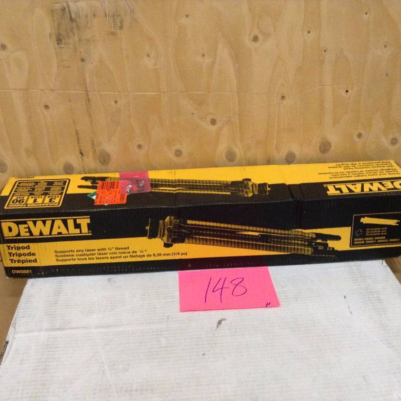 lot 148 image: Dewalt Adjustable and Portable Laser Level Tripod Never used