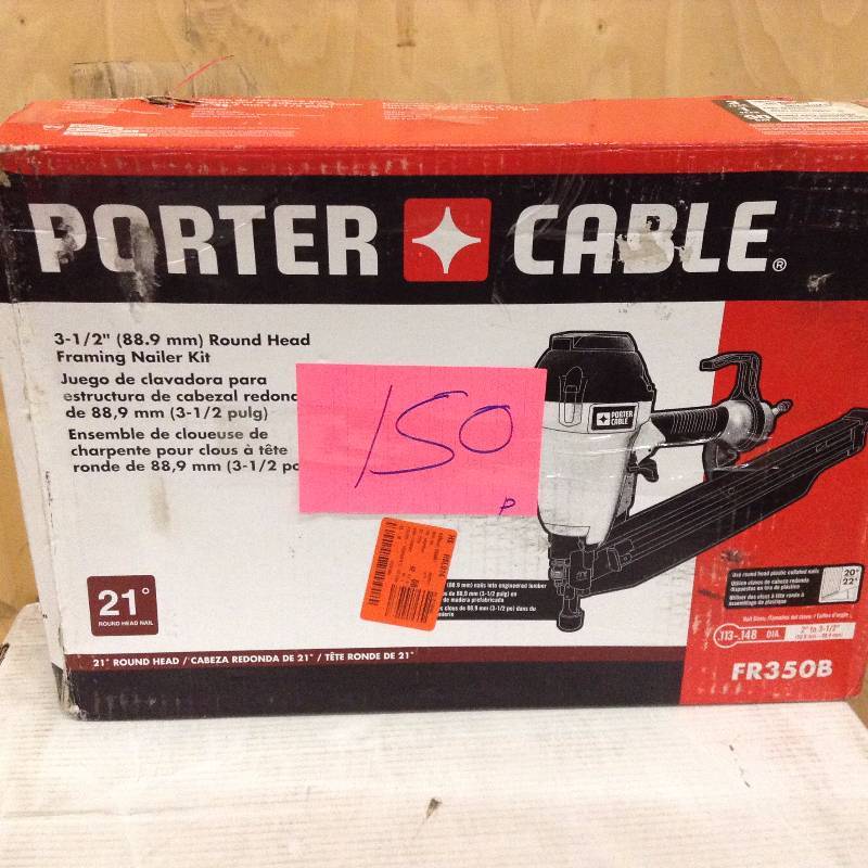 lot 150 image: Porter Cable 21-Degree 3-12 in. Full Round Framing Nailer