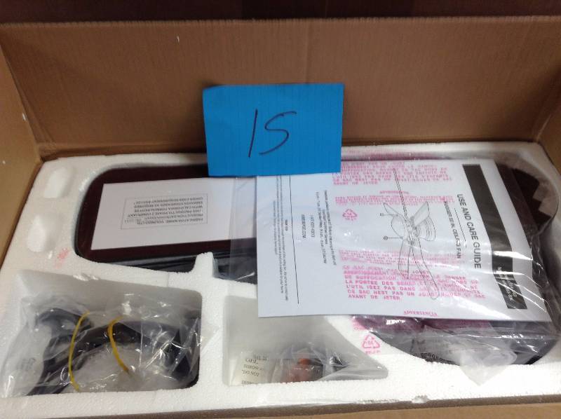 lot 15 image: 52 in Hugger Indoor  Ceiling Fan not used