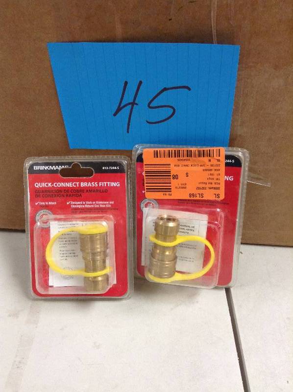 lot 45 image: Brinkmann Quick-connect Brass Fittings