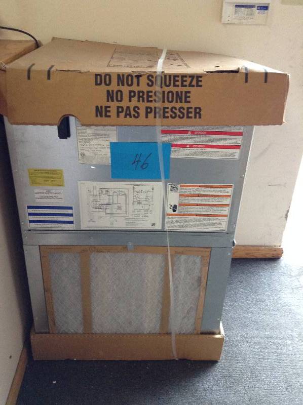 lot 46 image: Goodman 3 Ton Air Conditioner Wall Mounted Air Handler with 5 kW Heat AWUF360516