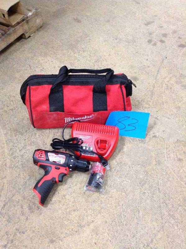 lot 83 image: Milwaukee M12 Drill Driver Kit 1 battery and Charger included