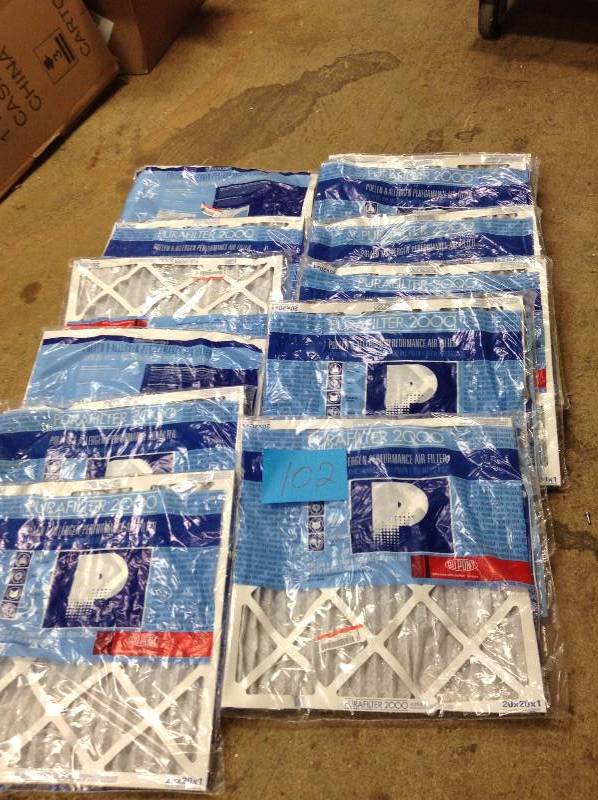 lot 102 image: Lot of 8 Purafilter 2000 Air Filter, Performance, Pollen & Allergen