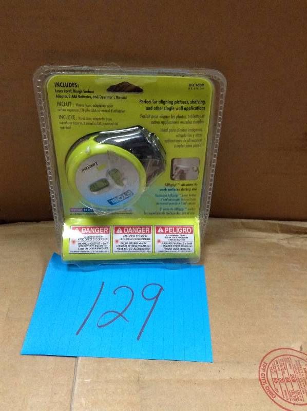 lot 129 image: Ryobi ELL1002 Air Grip Compact Laser Level