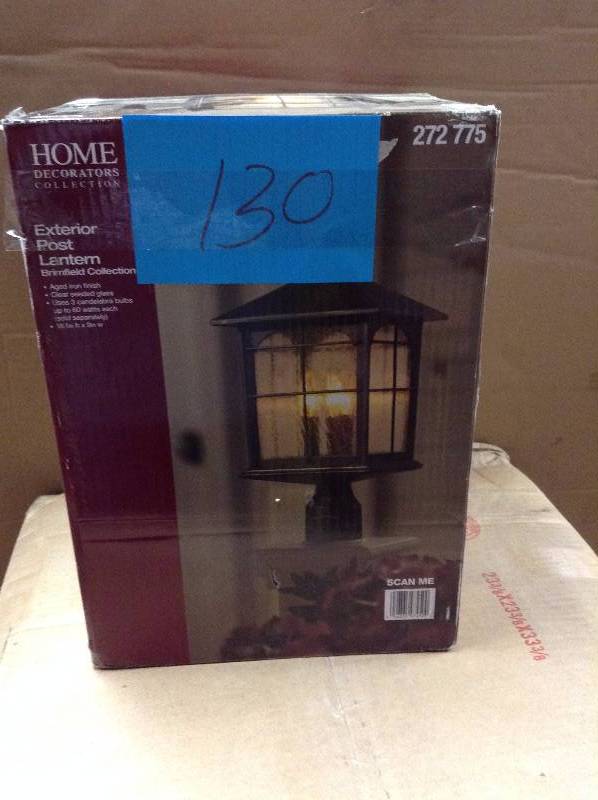 lot 130 image: Home Decorators Exterior Post Lantern