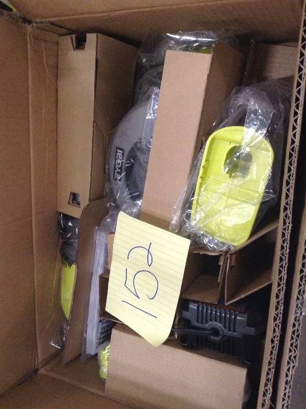 lot 152 image: Ryobi 18V 5 Pc Combo Kit with Miter Saw not used
