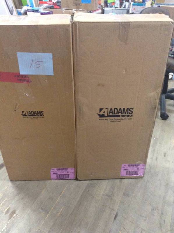 Set of 2 Adams Quick fold chairs never used